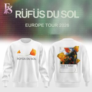 Casual outfit inspiration displayed in RUFUS DU SOL Inhale Exhale Tour Drop 2026 Hoodie 3 ideal for relaxed and street style outfits