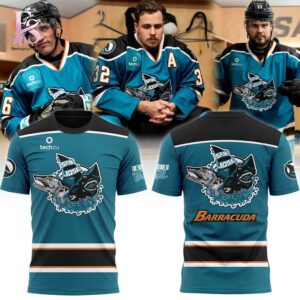 San Jose Barracuda The Future is Teal Night 2026 Hoodie 3 designed for a modern and relaxed outfit