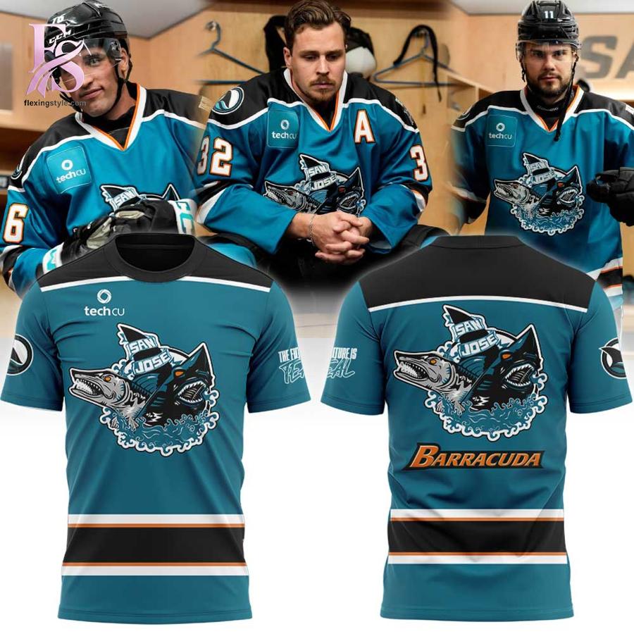 San Jose Barracuda The Future is Teal Night 2026 Hoodie 3 designed for a modern and relaxed outfit