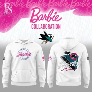 San Jose Sharks x Barbie Collaboration Hoodie 1 crafted for a casual and trendy everyday style