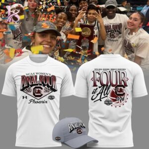 South Carolina Gamecocks 2026 NCAA Women s Final Four T Shirt 1 featuring a versatile design for daily wear