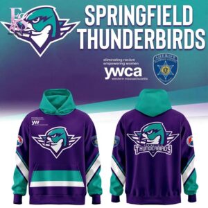 Style made simple with Springfield Thunderbirds 2026 Purple Warm up Hoodie 1