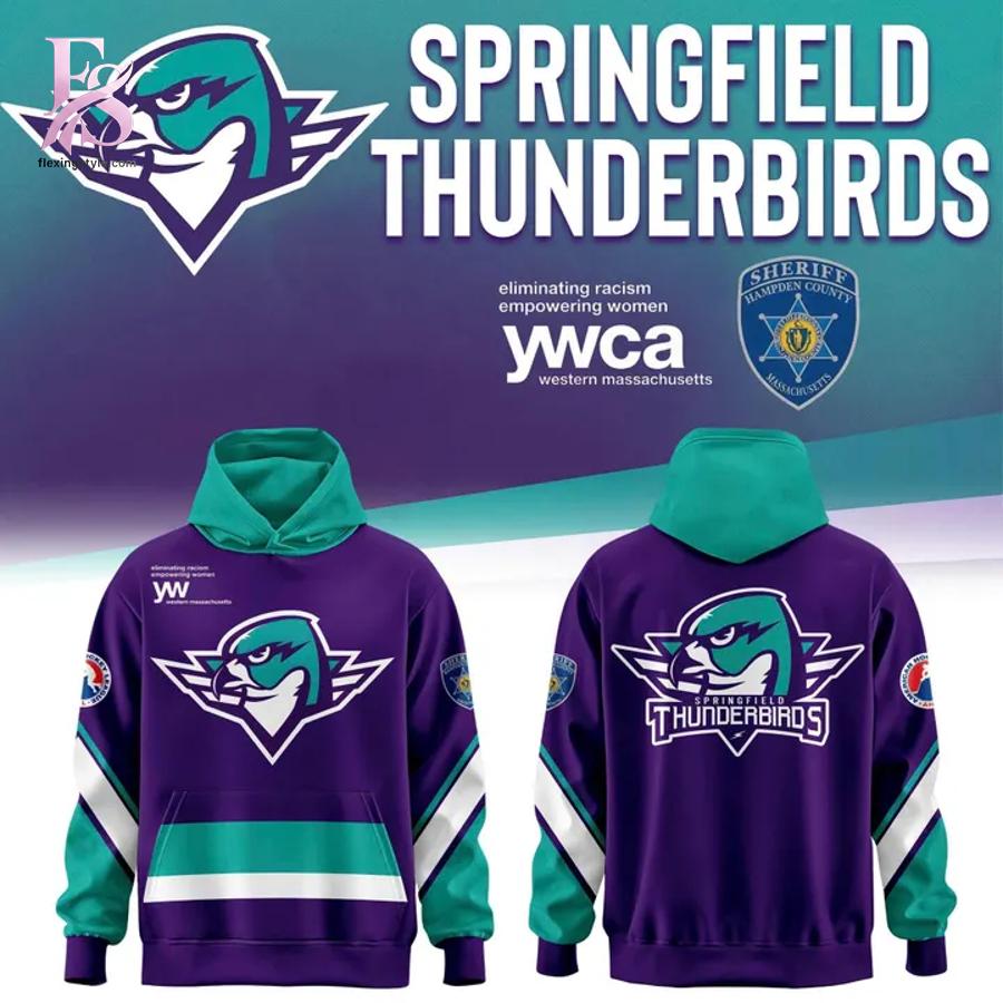 Style made simple with Springfield Thunderbirds 2026 Purple Warm up Hoodie 1