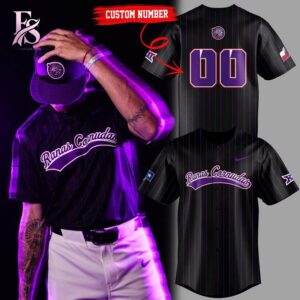 Everyday wardrobe essential presented in TCU Horned Frogs baseball Ranas Cornudas Uniform Jersey 1 suitable for versatile styling options