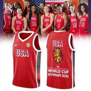 Close-up of Team USA FIBA Women s Basketball World Cup 2026 Qualifying Tournament Jersey 1 highlighting smooth finish and modern look.