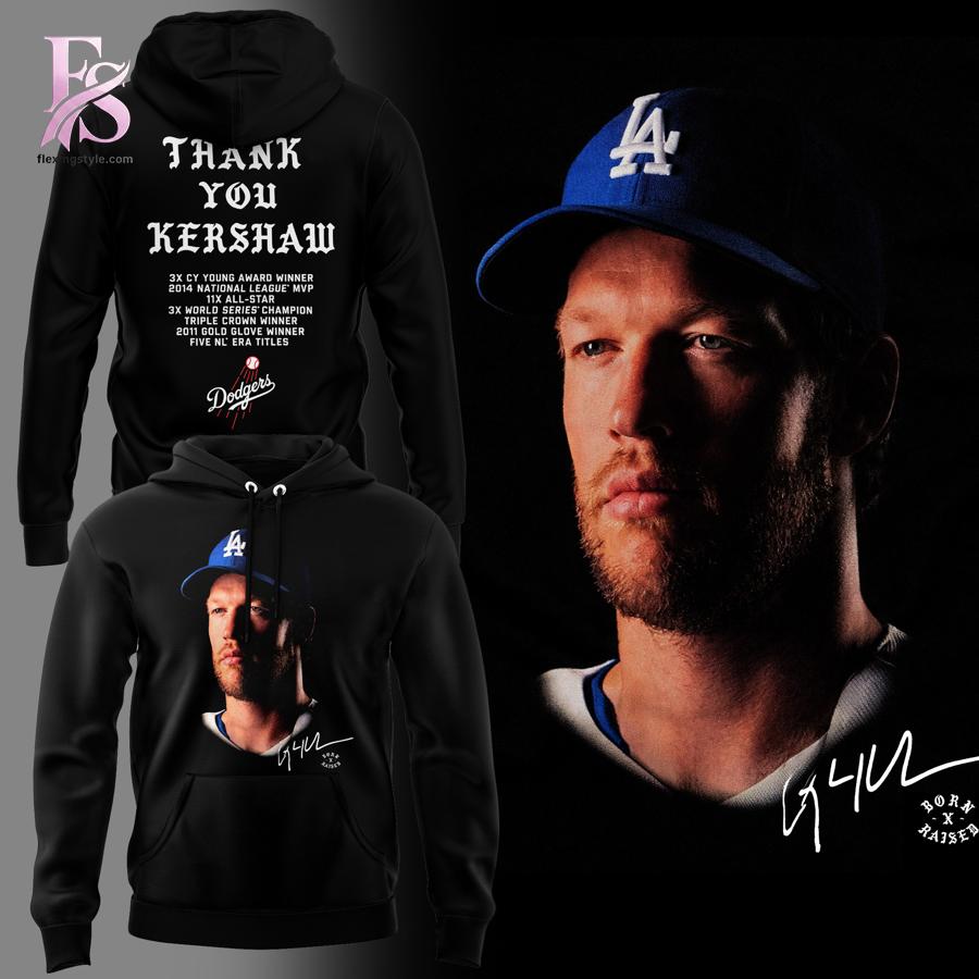 Trendy streetwear outfit featured in Thank You KERSH Los Angeles Dodgers Shirt 2 with modern casual styling and clean silhouette