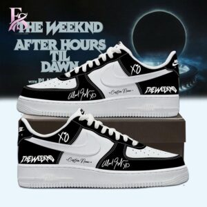Minimalist fashion design suitable for casual and streetwear looks in The Weeknd After Hours Till Dawn Tour Signature Nike Air Force 1 1