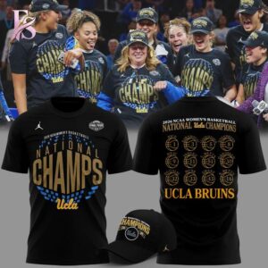 UCLA Bruins 2026 Jordan NCAA Women s Basketball National Champs T Shirt 1 featuring a versatile design for daily wear