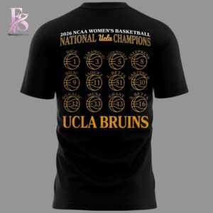 UCLA Bruins 2026 Jordan NCAA Women s Basketball National Champs T Shirt 4 featuring a versatile design for daily wear