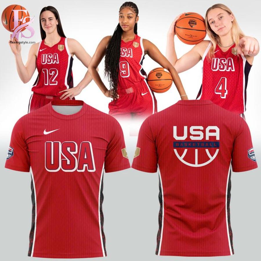 Trendy streetwear outfit featured in USA Team national Unifom basketball Red Hoodie 2 with modern casual styling and clean silhouette