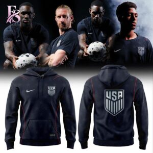 Close-up of USMNT 2026 Personalized Stripes Match Black Shirt 2 highlighting smooth finish and modern look.