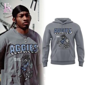 Utah State Aggies Basketball Skeleton Ball Hoodie 1 highlighting its unique style and everyday comfort