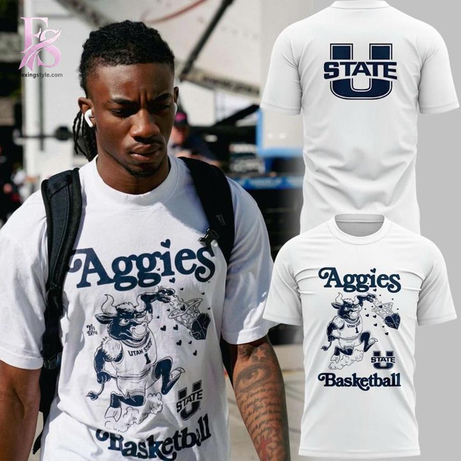Fashion forward wardrobe staple featured in Utah State Aggies Blue Heart Shirt 1 blending simplicity with bold personality