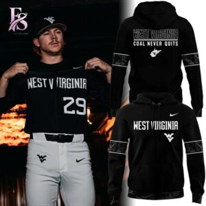 West Virginia Mountaineers Baseball 2026 Coal Rush Uniform Hoodie 1 highlighting its unique style and everyday comfort