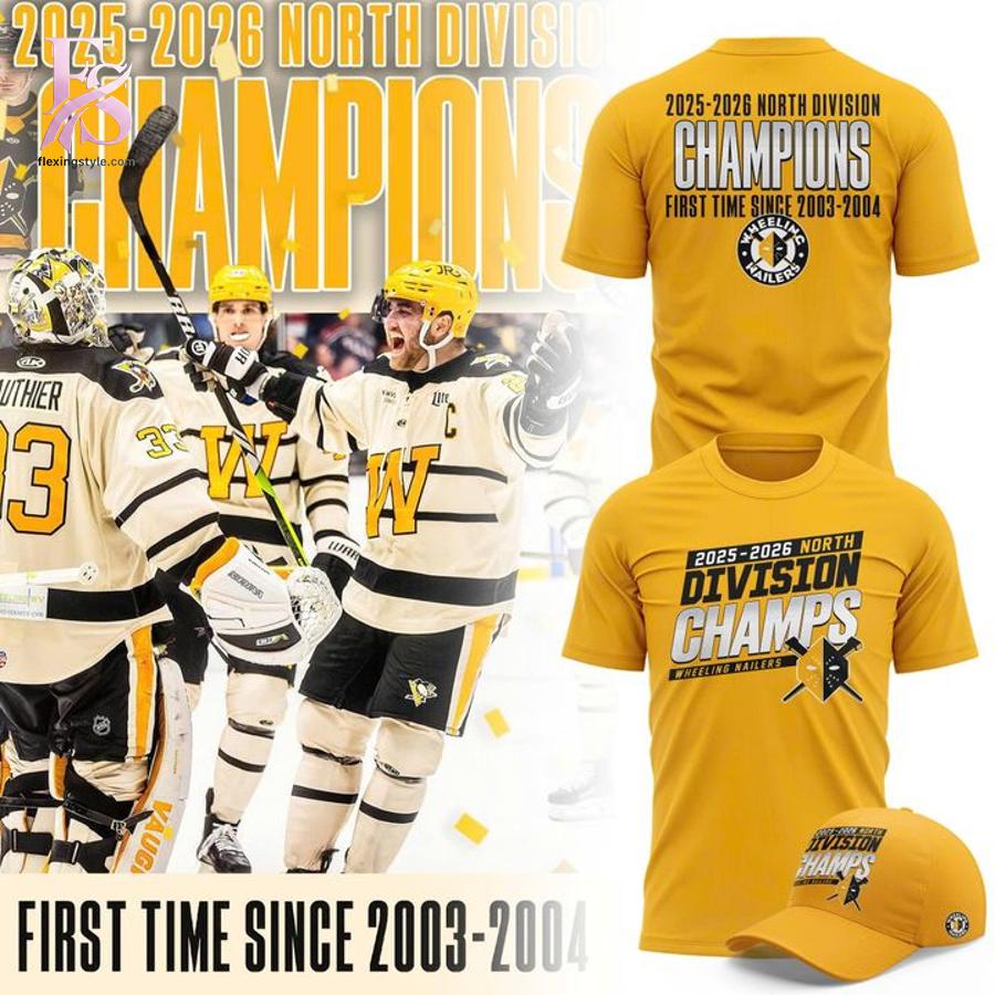 Style made simple with Wheeling Nailers 2025 2026 North Division Champions Hoodie 5