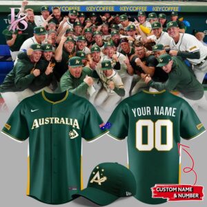 World Baseball Classic Australia Team 2026 Jersey 1 highlighting its unique style and everyday comfort