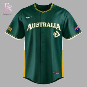 World Baseball Classic Australia Team 2026 Jersey 2 highlighting its unique style and everyday comfort