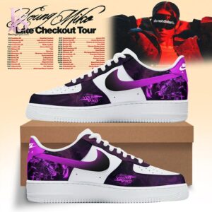 Premium fashion piece highlighted in Young Miko Purple Chaos Nike Air Force 1 1 with soft fabric and modern fit