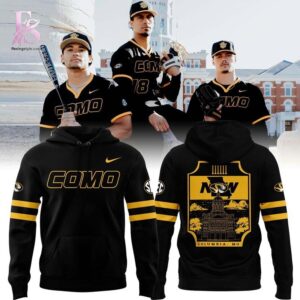 Stylish 2026 CoMo Day Uniform Missouri Tigers Baseball Hoodie 1 product with smooth finish and modern casual look.