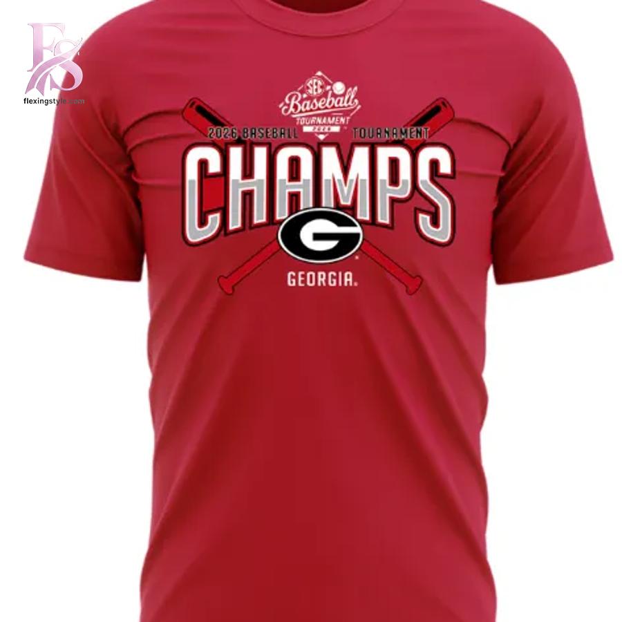 2026 Georgia Baseball Tournament Champs T Shirt 2 combines a modern look with comfortable wearability.