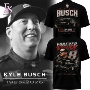 Stylish 2026 Kyle Busch Tribute T Shirt 1 with a modern look and comfortable everyday appeal.