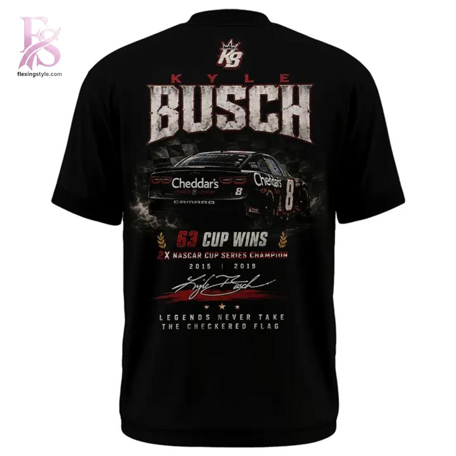 Stylish 2026 Kyle Busch Tribute T Shirt 3 with a modern look and comfortable everyday appeal.