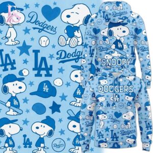 2026 Los Angeles Dodgers x Snoopy Hoodie 1 combines a modern look with comfortable wearability.