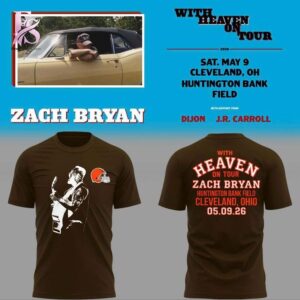 Stylish 2026 Zach Bryan x Cleveland Browns T Shirt 2 product with smooth finish and modern casual look.