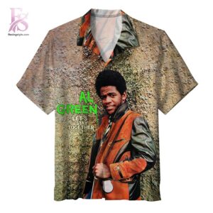 Al Green Let s Stay Together Album Hawaiian Shirt 1 Hawaiian shirt featuring an album cover inspired music-themed design