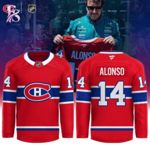 Trendy fashion product featuring premium fabric and contemporary streetwear style Alonso Montreal Canadiens 2026 Hockey Jersey 1
