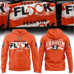 Stylish fashion product featuring modern design details and premium quality craftsmanship Anaheim Ducks 2026 Playoffs Fear The Flock Shirt 2
