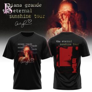 Stylish fashion product featuring modern design details and premium quality craftsmanship Ariana Eternal Sunshine Era World Tour 2026 Shirt 1