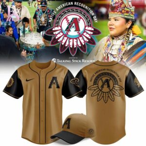Stylish display of Arizona Diamondbacks 2026 Native American Recognition Day Jersey 1 with clean details and trendy look.