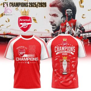 Stylish display of Arsenal F C Champions Premier League 2026 Player Sign Hoodie 3 with clean details and trendy look.