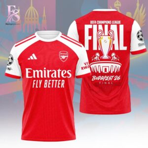 Stylish display of Arsenal FC Champions League Final 2026 Hoodie 2 with clean details and trendy look.