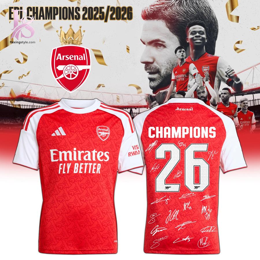 Stylish display of Arsenal FC Champions League Final EPL 2026 Jersey 1 with clean details and trendy look.