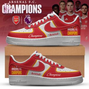 Stylish display of Arsenal FC Champions Premier League 2026 Air Force Shoes 1 with clean details and trendy look.