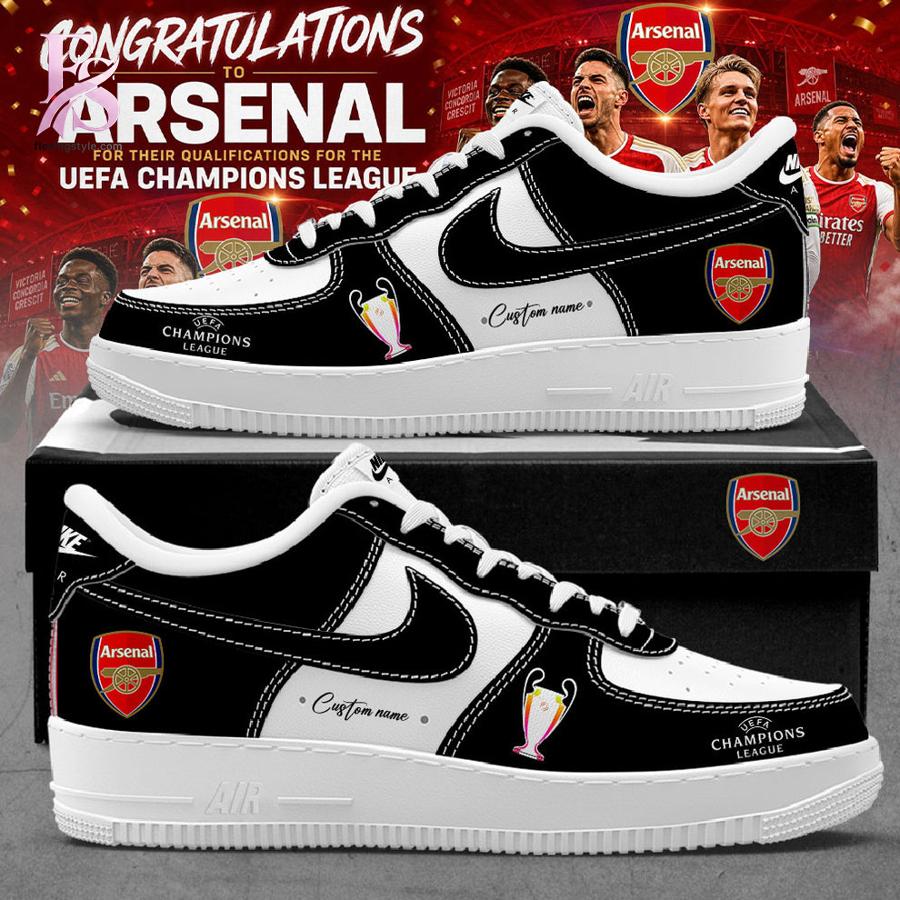 Stylish display of Arsenal UEFA Champions League 2026 Nike Air Force 1 3 with clean details and trendy look.