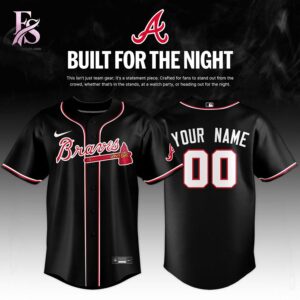 Stylish display of Atlanta Braves 2026 Fashion Black Out Baseball Jersey 1 with clean details and trendy look.