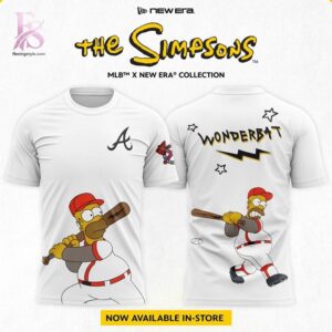 Contemporary fashion apparel in Atlanta Braves MLB Simpsons Wonderbat New Era Hoodie 2 designed for effortless everyday outfits