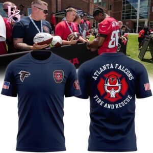 Trendy fashion product featuring premium fabric and contemporary streetwear style Atlanta Falcons Hall County Fire Rescue Shirt 1