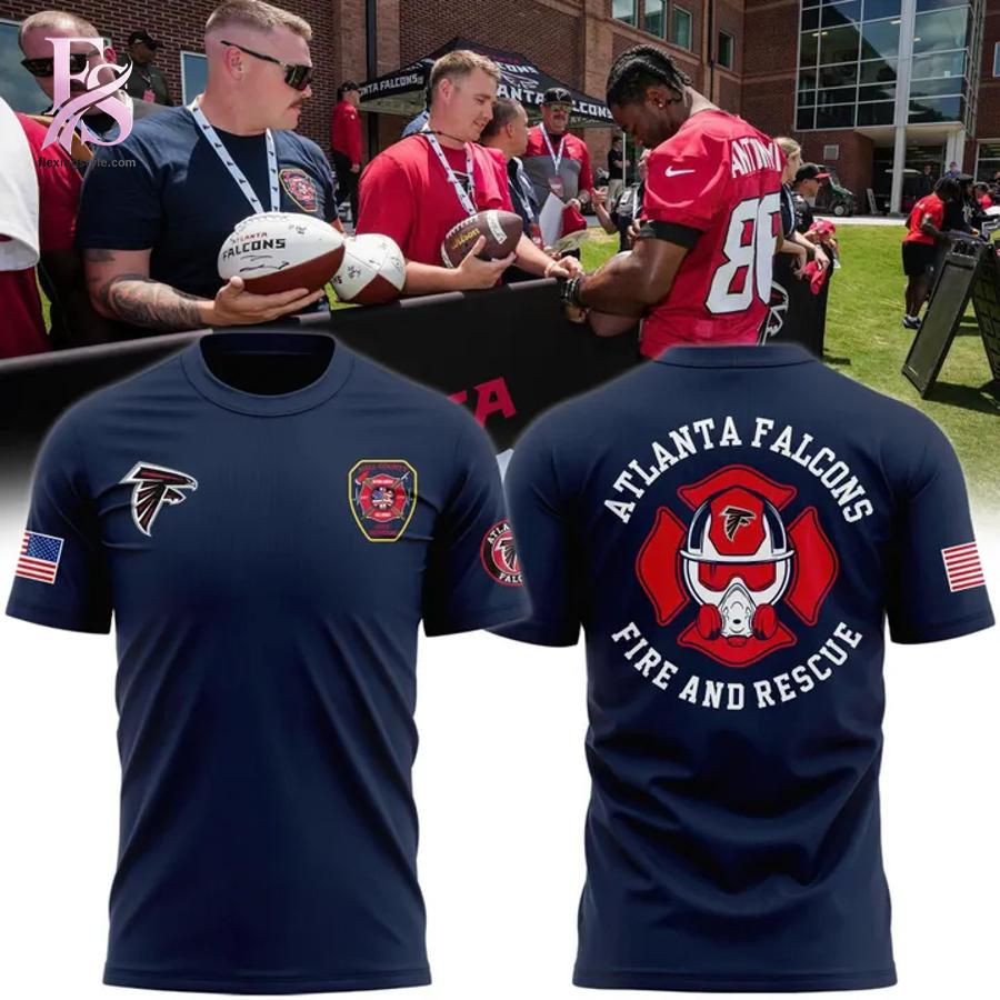 Trendy fashion product featuring premium fabric and contemporary streetwear style Atlanta Falcons Hall County Fire Rescue Shirt 1