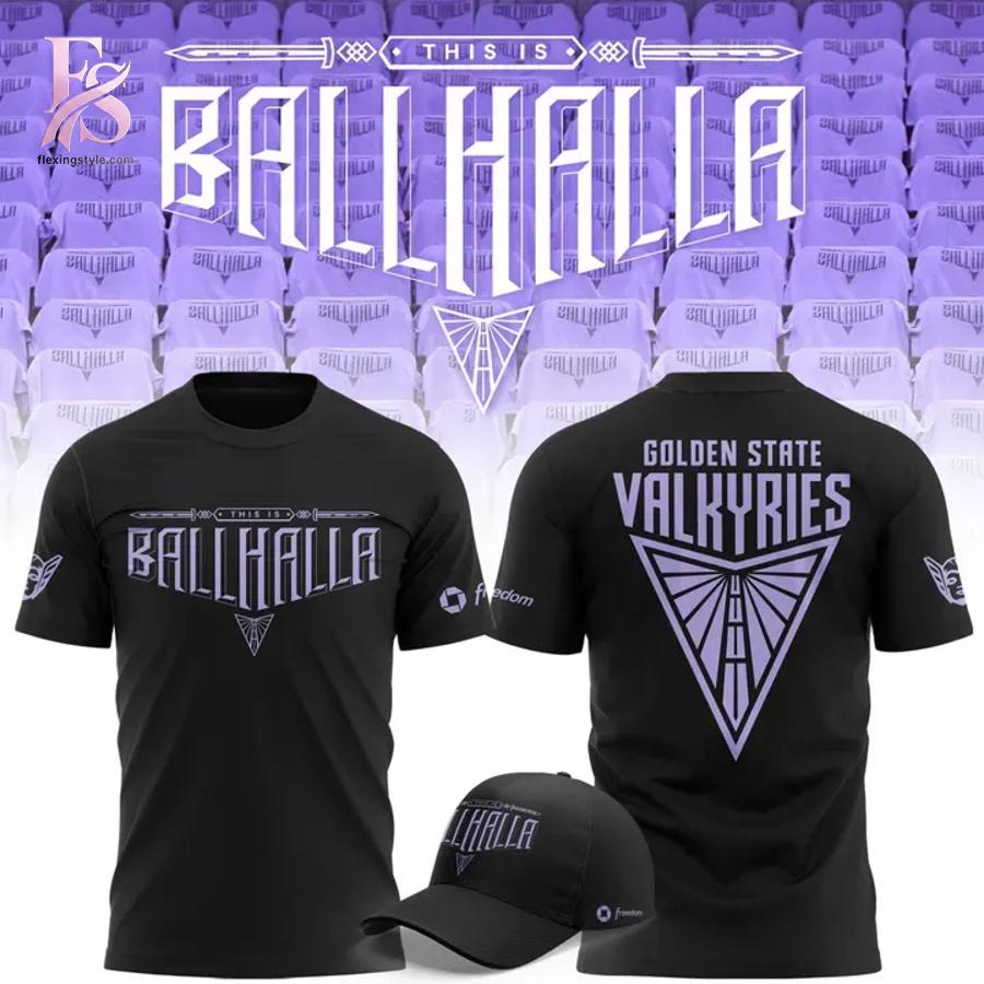 Stylish BALLHALLA Golden State Valkyries T Shirt 2 product with smooth finish and modern casual look.