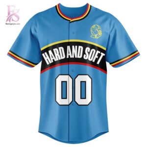 Stylish display of Billie Eilish x BB Club Hard and Soft Baseball Jersey 2 with clean details and trendy look.