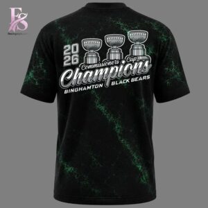 Binghamton Black Bears Champions Back To Back 2026 Shirt 3 combines a modern look with comfortable wearability.