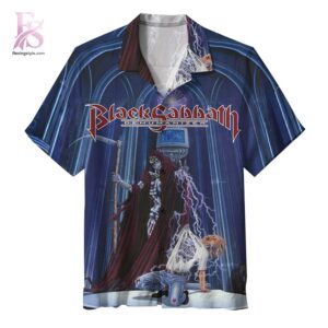 Tropical Hawaiian shirt with vibrant floral patterns and relaxed summer fit Black Sabbath Dehumanizer Hawaiin Shirt 1