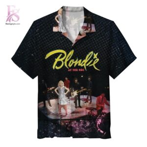 Tropical Hawaiian shirt with vibrant floral patterns and relaxed summer fit Blondie At the BBC Album Hawaiian Shirt 1