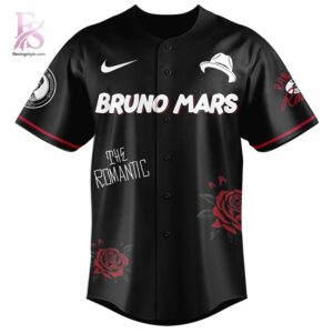 Stylish Bruno Mars Romantic World Tour Baseball Jersey 2 designed for everyday comfort and casual fashion.