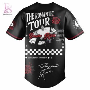 Stylish Bruno Mars Romantic World Tour Baseball Jersey 3 designed for everyday comfort and casual fashion.