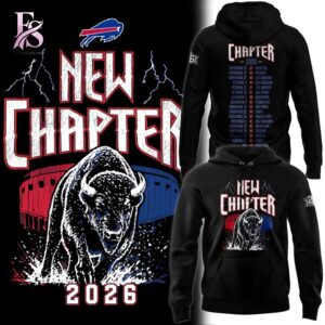 Trendy fashion product featuring premium fabric and contemporary streetwear style Buffalo Bills New Chapter 2026 Hoodie 1
